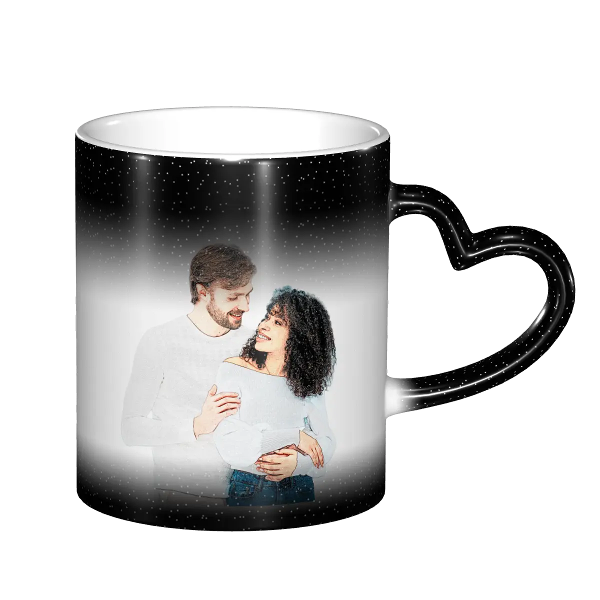 Custom Mug, Coffee Mug with Photo - Color-Changing Starry Sky