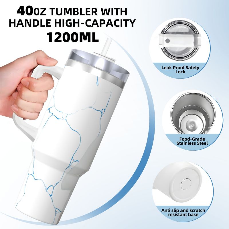 40OZ Insulated Tumbler with Handle
