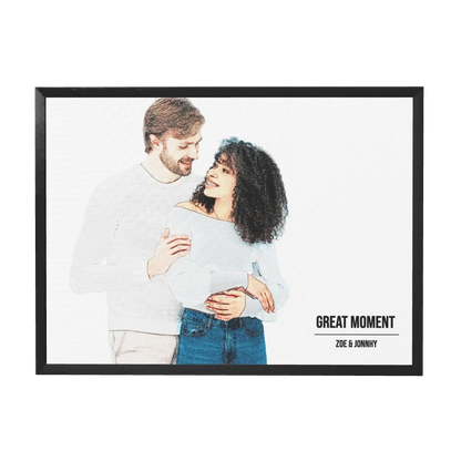 Framed Art Custom Canvas for Interracial Couple & Family
